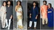 Genelia Deshmukh&ndash;Riteish Deshmukh, Kriti Sanon, Kartik Aaryan, Varun Dhawan&ndash;Natasha Dalal and Others Arrive in Style at Ayushmann Khurrana&ndash;Tahira Kashyap&rsquo;s Residence for Diwali 2022 Celebration (View Pics & Videos)