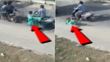 Video: Woman in ICU After She Falls From Scooter Trying to Protect Her Purse From Two Bike-Borne Thieves in Jaipur
