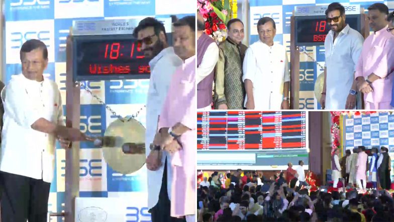 Diwali Muhurat Trading 2022 Begins at Bombay Stock Exchange; Ajay Devgn Attends Opening Bell Ceremony (See Pics)