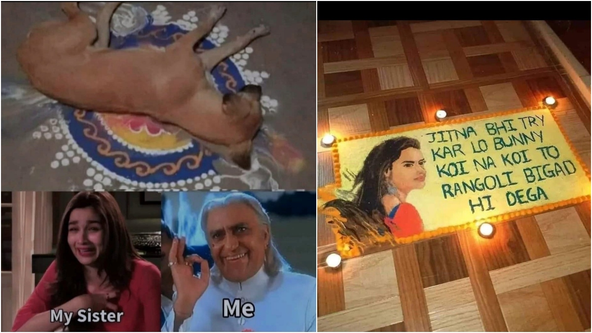Diwali 2022 Rangoli Funny Memes Go Viral! Netizens Share Hilarious ...