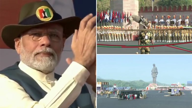 National Unity Day 2022: Dogs of Indian Breed Put Up Spectacular Show at Rashtriya Ekta Diwas Parade (Watch Video)