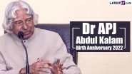 Dr APJ Abdul Kalam Birth Anniversary 2022 Wishes: Let's Pay Tribute to India's Missile Man By Sharing His Quotes, Messages, HD Wallpapers and Greetings&nbsp;
