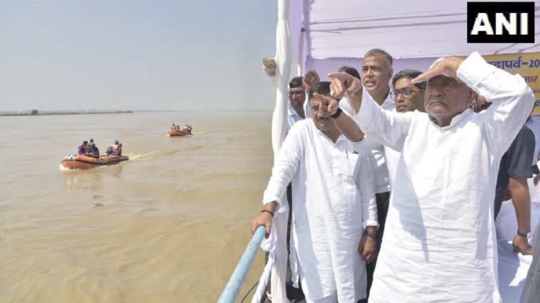Nitish Kumar's Boat Hits Pillar of Bridge on Ganga During Chhath Ghat Inspection; Bihar CM Unhurt