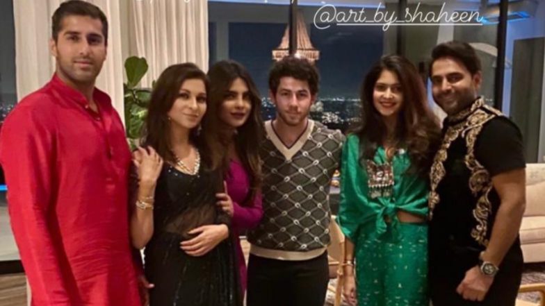 Priyanka Chopra and Nick Jonas Pose With Their Pals in Unseen Pic From Diwali Party in LA!