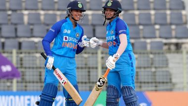 IND-W vs BAN-W: Shafali Verma, Smriti Mandhana Help India Score 159/5 Against Bangladesh in Women’s Asia Cup 2022