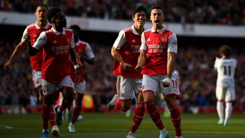 Arsenal 3–2 Liverpool, Premier League 2022–23: Gunners Back As Table-Toppers After Dominant Win at Home (Watch Goal Video Highlights)