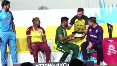 Babar Azam Birthday: Pakistan Captain Gifted With Special Birthday Cake by Australia Skipper Aaron Finch (Watch Video)