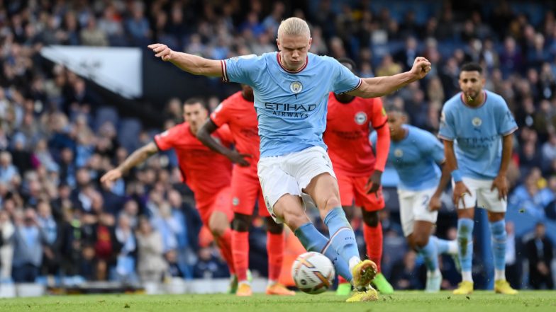 Manchester City 3–1 Brighton, Premier League 2022–23: Erling Haaland Scores As Champions Return to Winning Ways (Watch Goal Video Highlights)