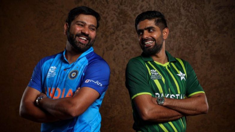 Rohit Sharma, Babar Azam’s Photoshoot Pictures Ahead of India vs Pakistan T20 World Cup 2022 Clash Go Viral! (See Pics)