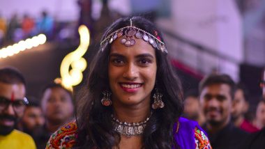 PV Sindhu Visits Diamond Polishing Unit in Surat, Attends Navratri Events in Surat on Sidelines of National Games 2022