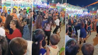 Fight Between Girls Happened at Garba Event in Nashik? Old Video of Brawl at Jharkhand Fair Goes Viral With Wrong Context