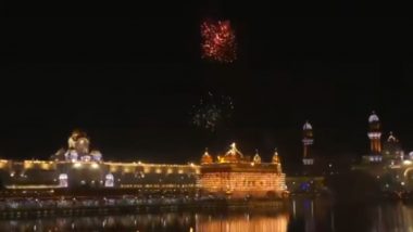Sri Guru Ram Das Ji Parkash Purab 2022: Golden Temple in Punjab’s Amritsar Illuminates on the Occasion of Parkash Gurpurab (Video)
