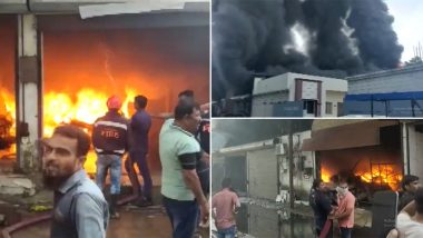 Gujarat Fire: Blaze Erupts at Godown of RO Plant in Vadodara’s Pratapnagar; No Casualty Reported