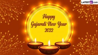 Saal Mubarak Images & Gujarati New Year 2022 Greetings: Nutan Varshabhinandan Wishes, Bestu Varas WhatsApp Stickers, Sal Mubarak GIFs and SMS To Send on Start of Vikram Samvat 2079