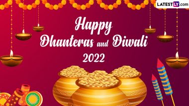 Happy Dhanteras and Diwali 2022 Wishes & SMS: WhatsApp Stickers, Photos, HD  Wallpapers, Quotes, GIF Greetings and Facebook Messages To Celebrate the  Hindu Festival | 🙏🏻 LatestLY