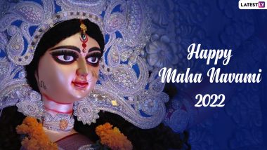 Maha Navami 2022 HD Images & Wishes: WhatsApp Stickers, GIF Messages, Wallpapers and SMS for Navratri and Durga Puja Celebrations