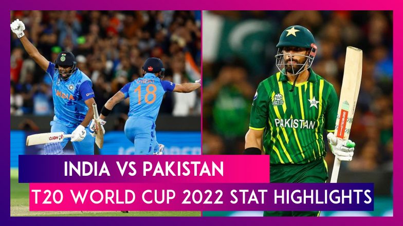IND vs PAK T20 World Cup 2022 Stat Highlights: Virat Kohli Shines in ...