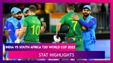 IND vs SA T20 World Cup 2022 Stat Highlights: Proteas End India's Winning Start