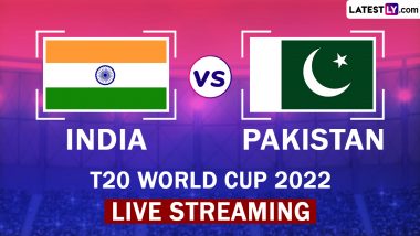 India vs Pakistan Live Streaming Online on Disney+ Hotstar, ICC T20 World Cup 2022: Get Free Telecast Details of IND vs PAK With Cricket Match Timing in IST