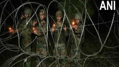 Diwali 2022: Indian Army Soldiers Celebrate Deepavali in Jammu and Kashmir's Akhnoor Sector by Lighting Oil Lamps