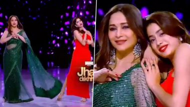 Jhalak Dikhhla Jaa 10: Janhvi Kapoor and Madhuri Dixit Set the Stage on Fire With Their Dance Moves on 'Kaahe Chhed Mohe' (Watch Video)