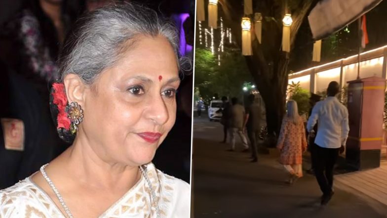 Jaya Bachchan Calls Paps 'Intruders'; Veteran Actress Chases Them Away Outside Bachchan Home on Diwali (Watch Video)