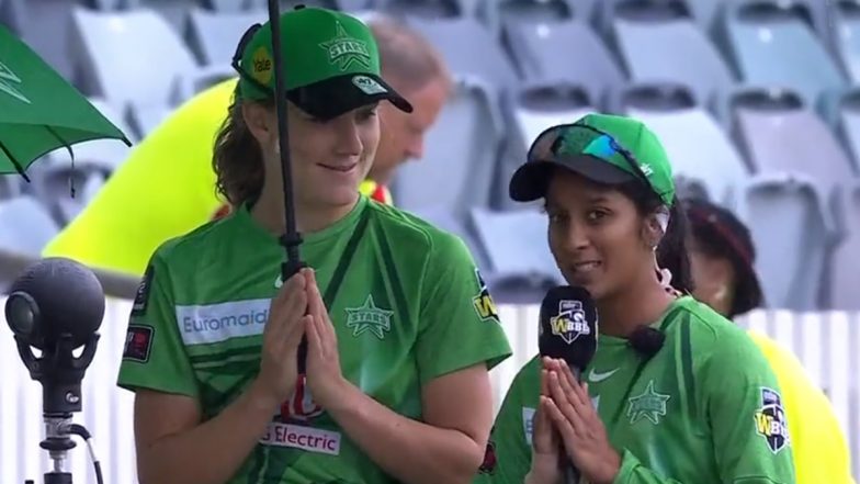 Namaskar! Jemimah Rodrigues Teaches Australia's Annabel Sutherland Some Hindi During Rain Break in WBBL 2022–23 and It’s Super Sweet (Watch Video)