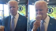 Joe Biden Eating Ice Cream Video Goes Viral After US President&rsquo;s &lsquo;Our Economy Is Strong as Hell&rsquo; Comment While Enjoying Ice Cream Does Not Sit Well With Netizens!