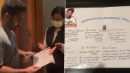 Jr NTR's Fan from Japan Gifts a Handwritten Card to the Actor Ahead of the Film's Release in the Country (Watch Viral Video)