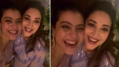 Kajol and Madhuri Dixit Go Crazy As They Shake a Leg at Manish Malhotra's Diwali Party (Watch Video)