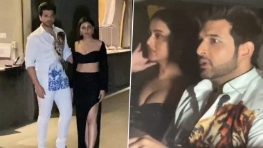 Lovebirds Karan Kundrra and Tejasswi Prakash Look Stylish at Sussanne Khan's Birthday Bash (Watch Video)