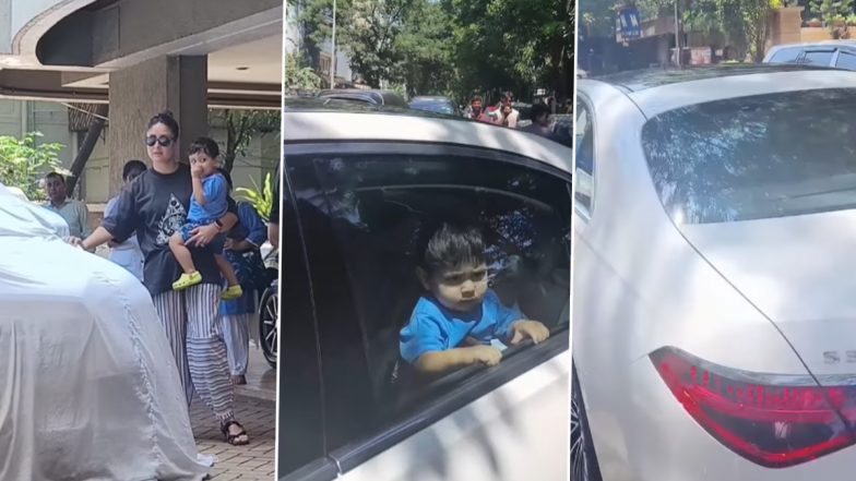 Kareena Kapoor and Saif Ali Khan Buy New Mercedes Car; Jeh Ali Khan Goes Out for a Ride (Watch Video)