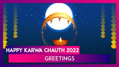 Happy Karwa Chauth 2022 Greetings and Moonrise Images To Send Post Chandra Darshan on Festival Day