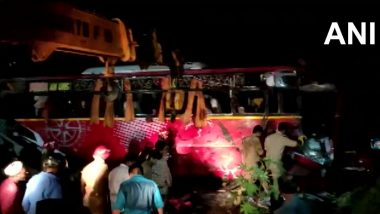 Kerala Accident: 9 Killed, Including Five Students After Tourist Bus Crashes Into KSRTC Bus in Palakkad (Watch Video)