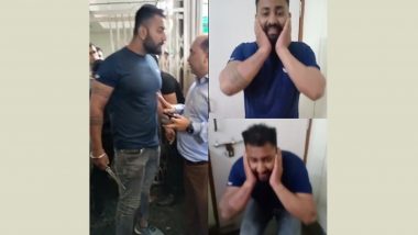 Bhopal: Knife-Wielding Bouncer Terrorises Finance Company Staff, Apologises at Habibganj Police Station (Watch Video)