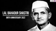 Lal Bahadur Shastri Birth Anniversary 2022: PM Narendra Modi Pays Tribute to Former Prime Minister, Says &lsquo;His Tough Leadership At Crucial Time in Our History Will Always be Remembered&rsquo; (Watch Video)