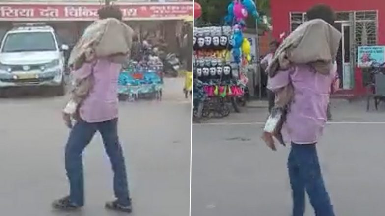 Video: Man Carries Niece's Body on Shoulders in MP's Chhatarpur After Hospital Refuses Hearse