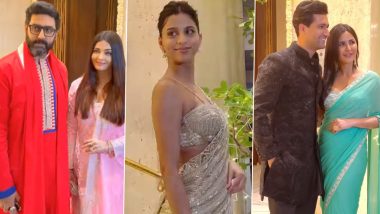 Suhana Khan, Abhishek Bachchan-Aishwarya Rai, Vicky Kaushal-Katrina Kaif and Others Arrive in Style at Manish Malhotra's Diwali Party (Watch Videos)