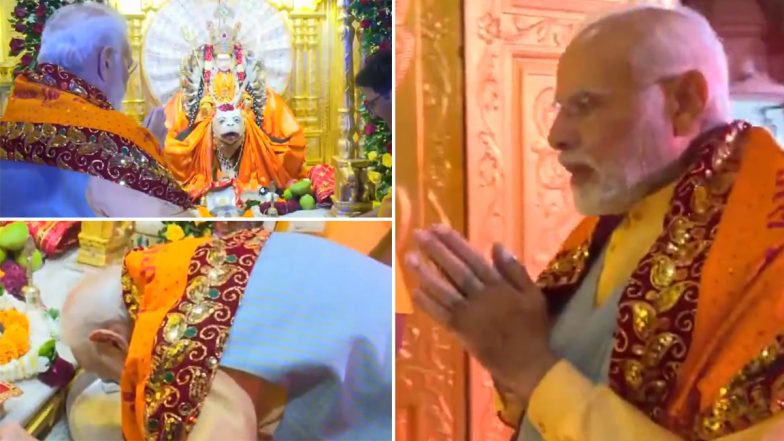 Video: PM Narendra Modi Offers Prayers at Modheshwari Mata Temple in Gujarat's Modhera