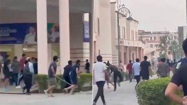 Video: Indian, Nigerian Students Get Into Ugly Fight Over Football Match at GD Goenka University Campus in Gurugram
