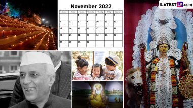 November 2022 Holidays Calendar With Major Festivals & Events: Guru Nanak Jayanti, Children's Day, Tulasi Vivah; List of Important Dates and Indian Bank Holidays for the Penultimate Month of The Year