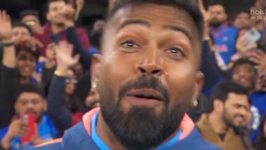 Emotional Hardik Pandya in Tears As he Talks About his Late Father's Sacrifices in a Post-Match Interview After Beating Pakistan in T20 World Cup 2022 Encounter (Watch Video)