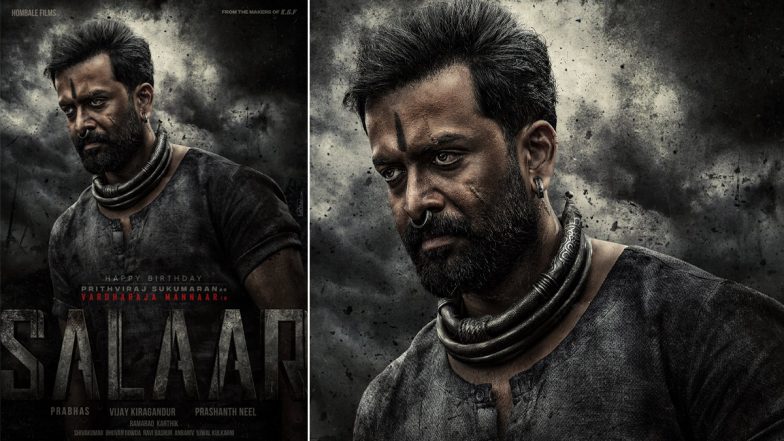 Salaar: Prithviraj Sukumaran Looks Rugged in His First Look Poster from Prabhas' Action Thriller (View Pic)