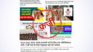 RPF Notifies Vacancies for 9500 Posts of Constable and Assistant Sub Inspector? Here’s the Truth About Fake Recruitment News Going Viral