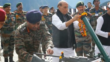 Dussehra 2022: Rajnath Singh Performs 'Shastra Puja' at Auli Military Station in Uttarakhand, Offers Prayers at Badrinath Dham (Watch Video)