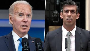 US President Joe Biden Congratulates New UK PM Rishi Sunak; Both Leaders Discuss Russia-Ukraine War, Says White House