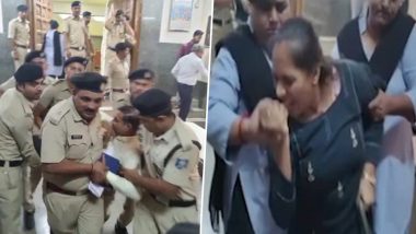 Gujarat Shocker: AAP Corporator Sejal Malaviya Bites Female Security Guard at Municipal Corporation Meeting in Surat