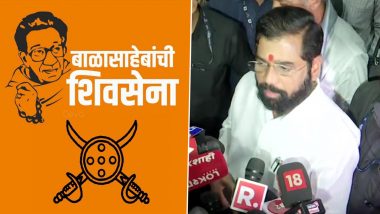 Shiv Sena Symbol Row: Maharashtra CM Eknath Shinde Says ‘We Will Contest Election and We Will Win’ After EC Allots 'Two Swords and Shield’ Sign