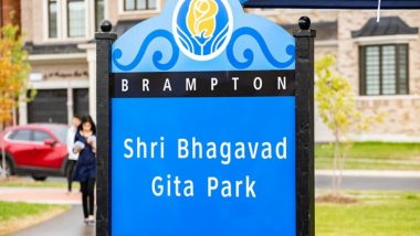 Shri Bhagavad Gita Park in Canada Vandalised; Indian High Commission Condemns Act of 'Hate Crime'