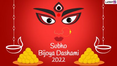 Vijayadashami 2022 Wishes & Subho Bijoya HD Images: WhatsApp Messages, SMS, Photos, Quotes and Greetings To Send Ahead of Durga Visarjan